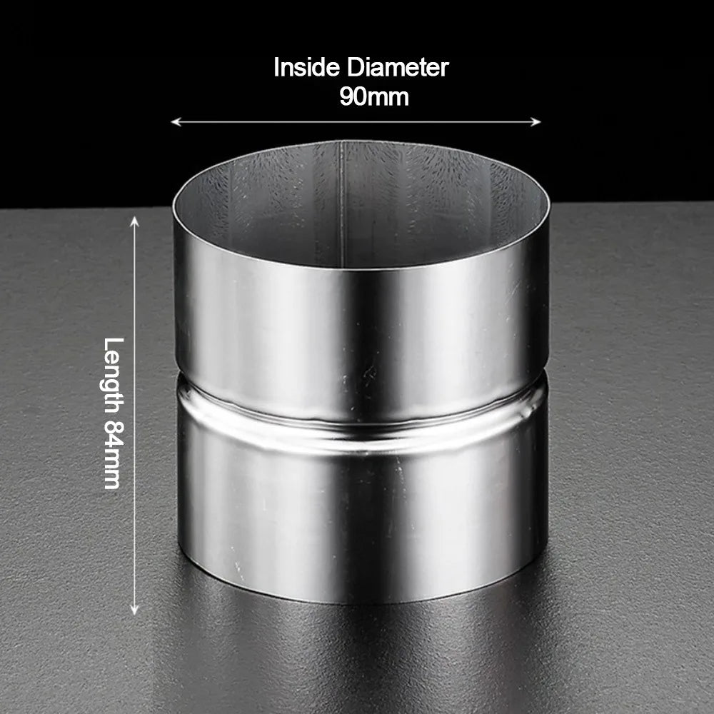 Stainless Steel Straight Pipe Coupling Adapter 51–102mm Pipe Coupling Adapter Richie's 90mm 16mm