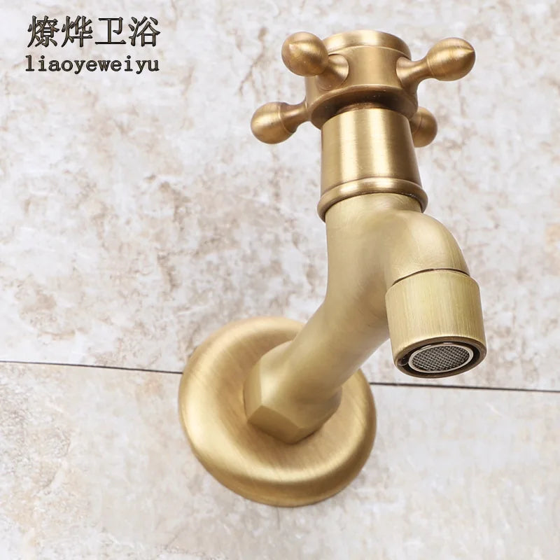 Retro European All-Copper Outdoor Cold Water Faucet | Sink Tap Cold Water Faucet Richie's