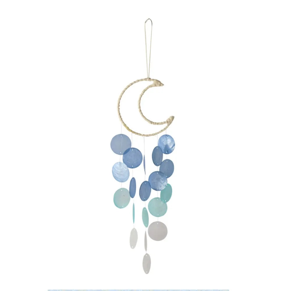 Natural Shell Wind Chimes Moon Pendant Dream Catcher Decor Shell Wind Chime Richie's