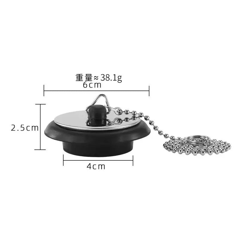 Stainless Steel Sink Stopper with Chain – Leak-Proof Drain Sink Drain Stopper Richie's C