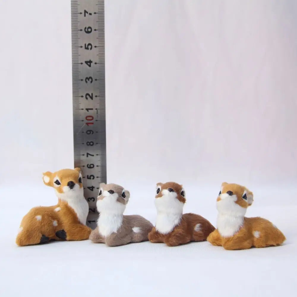 Miniature Artificial Fur Deer Figurine – Fairy Garden Decor Decorative Figurine Richie's