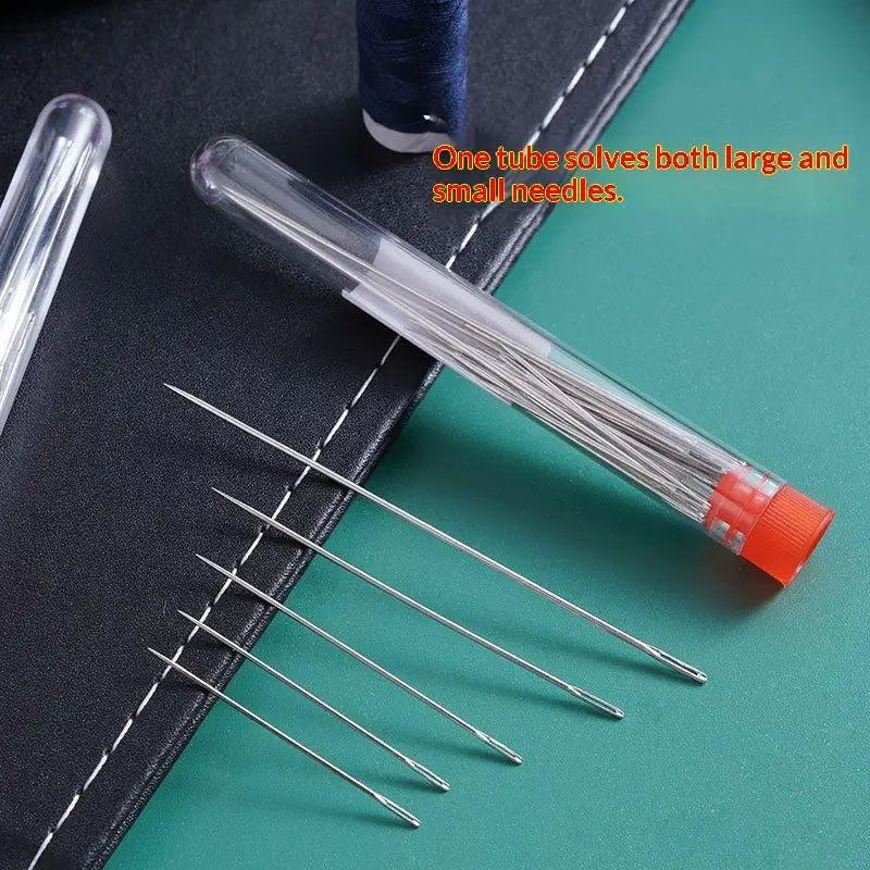 Stainless Steel Sewing Needle Set with Threader & Storage Tube Sewing Needle Kit Richie's