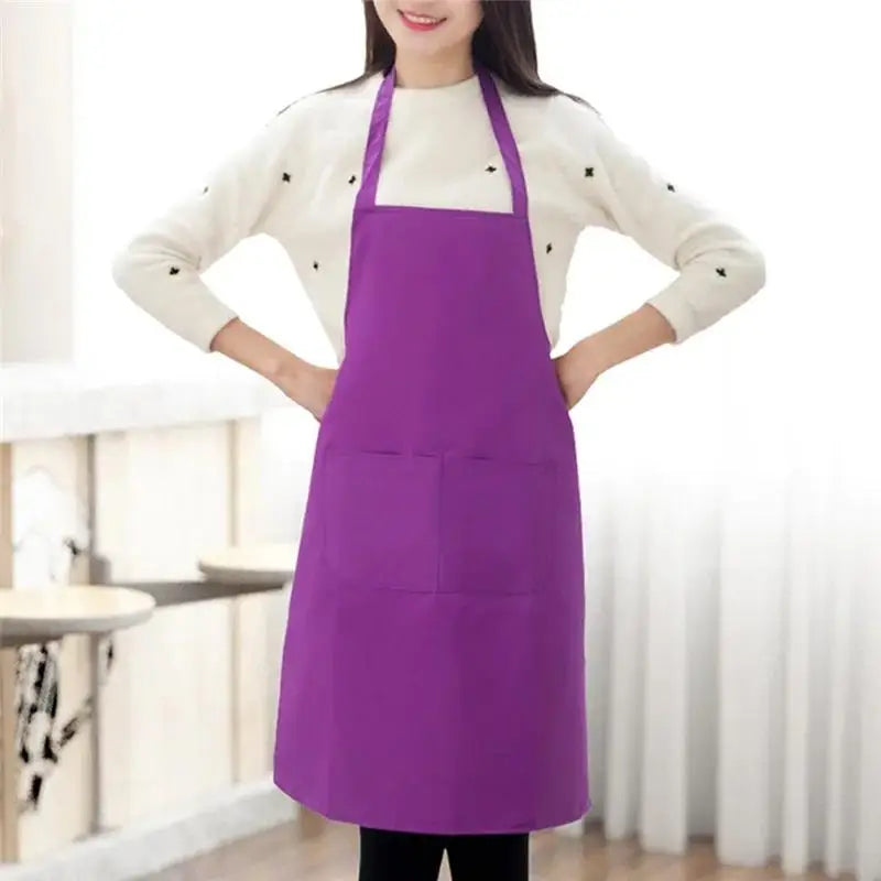 Waterproof Apron for Women & Men – Chef, BBQ & Salon Use Kitchen Work Apron Richie's purple One Size