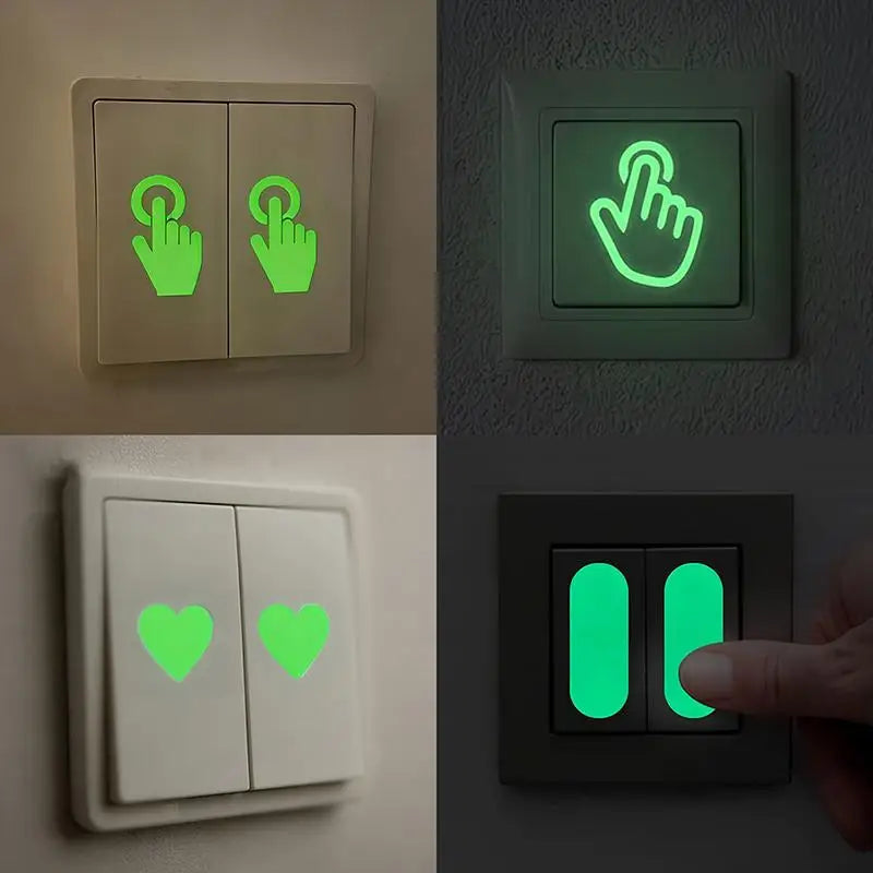 Glow-in-the-Dark Stickers for Switches, Stairs & Motorcycles Luminous Glow Stickers Richie's