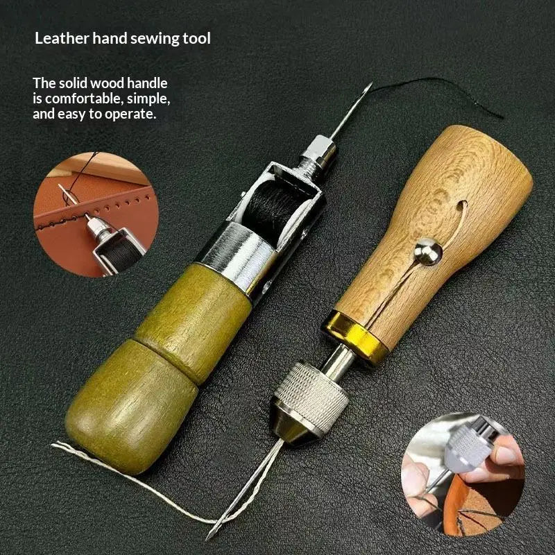 Leather Hand Sewing Awl Kit with Waxed Thread & Edge Tools Leather Craft Tool Kit Richie's