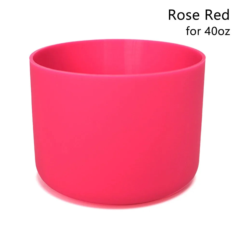 Anti-Slip Silicone Bottle Boot Sleeve – 24oz 32oz 40oz Bottle Boot Sleeve Richie's rose red for 40oz