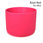Anti-Slip Silicone Bottle Boot Sleeve – 24oz 32oz 40oz Bottle Boot Sleeve Richie's rose red for 40oz