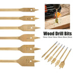 6-Piece Titanium Spade Drill Bit Set 10–25mm Woodworking Spade Drill Bit Set Richie's