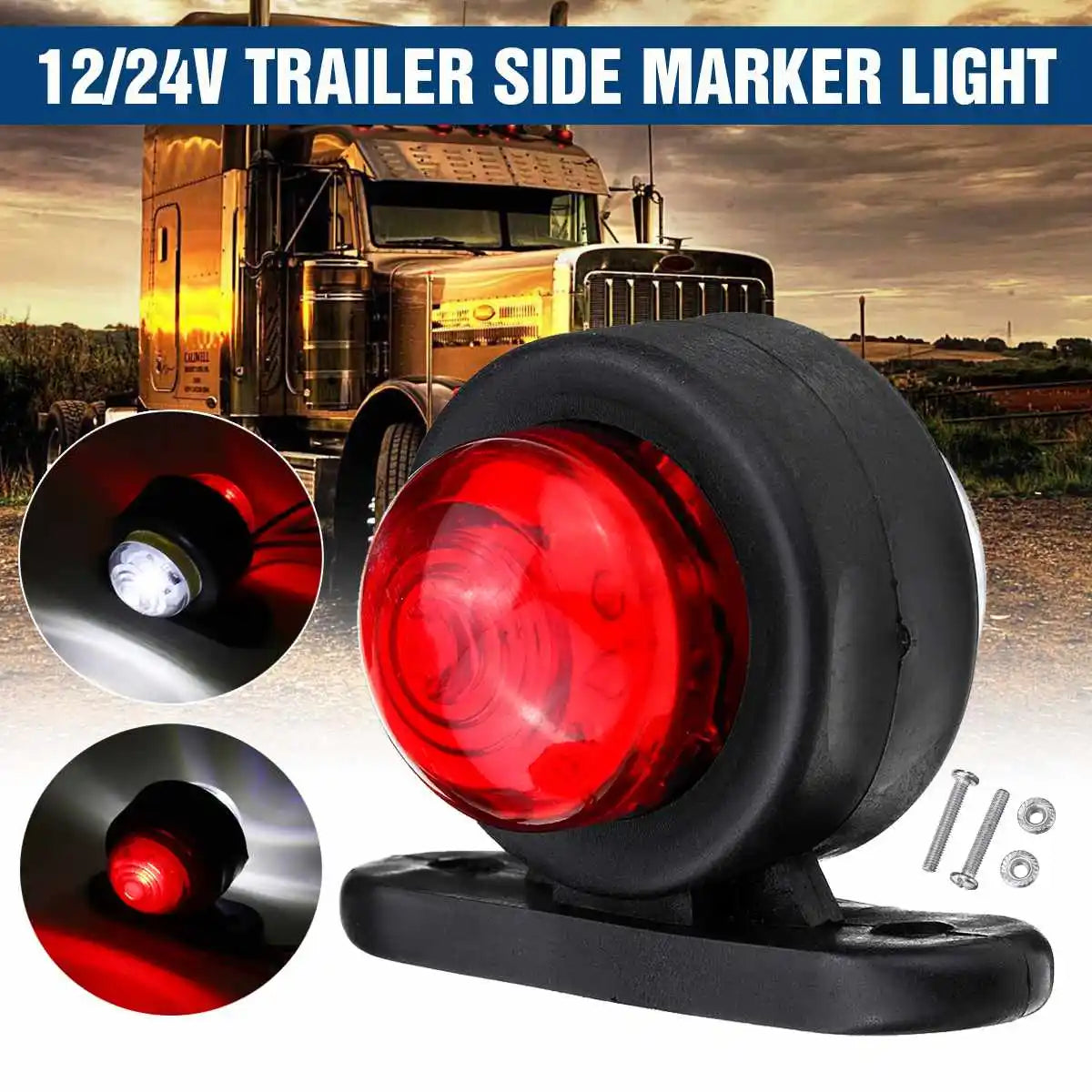 Mini LED Side Marker Light 12V 24V Waterproof Universal Truck Van LED Marker Light Richie's Default Title