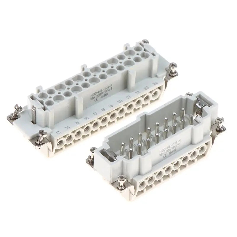 HDC-HE Heavy Duty Connector 6–24 Core 16A 500V Aviation Plug Industrial Connector Insert Richie's