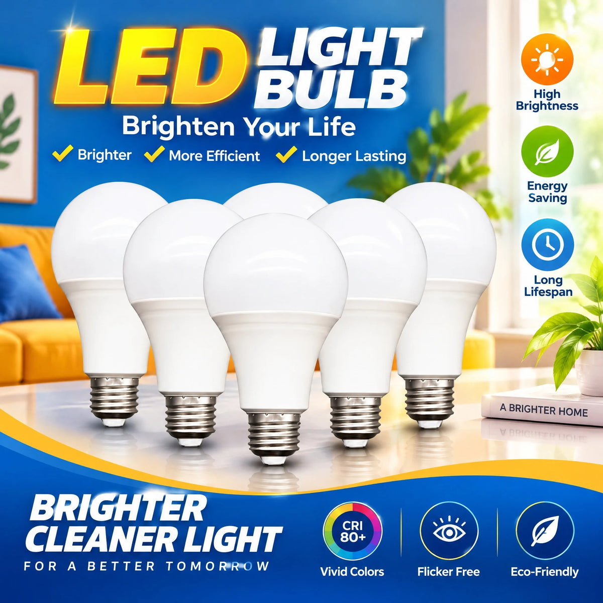 E27 LED Bulb 5W–24W | 6000K Cool White & 3000K Warm White LED Light Bulb Richie's