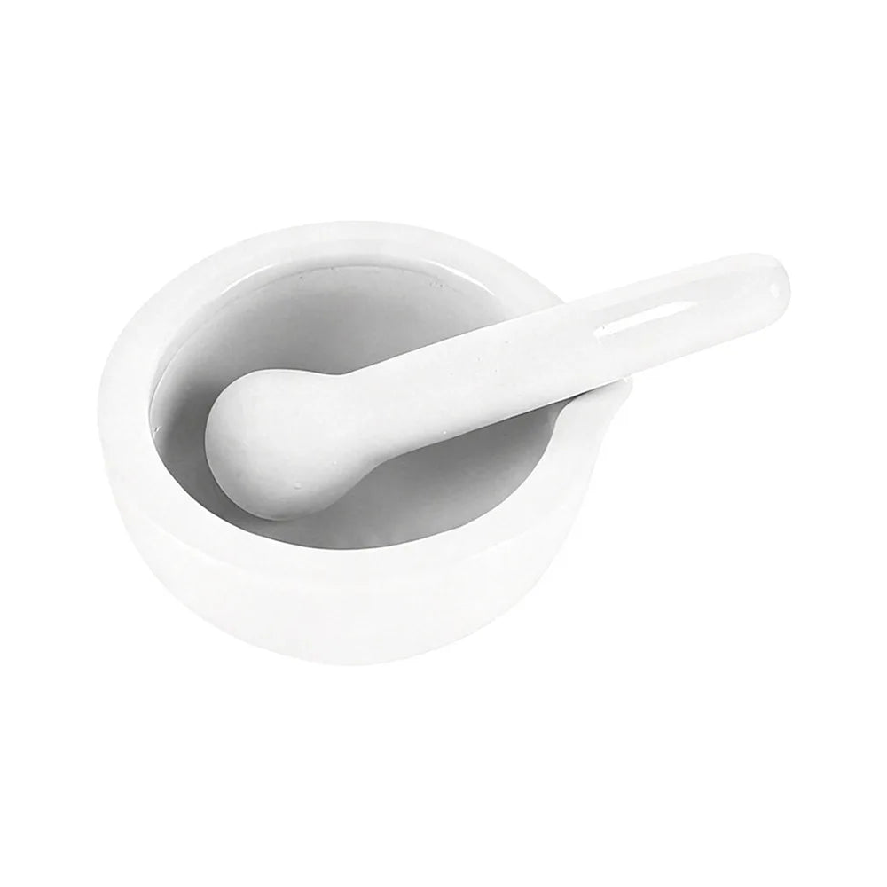 White Ceramic Mortar & Pestle Set | Porcelain Spice Grinder Mortar & Pestle Set Richie's 100mm