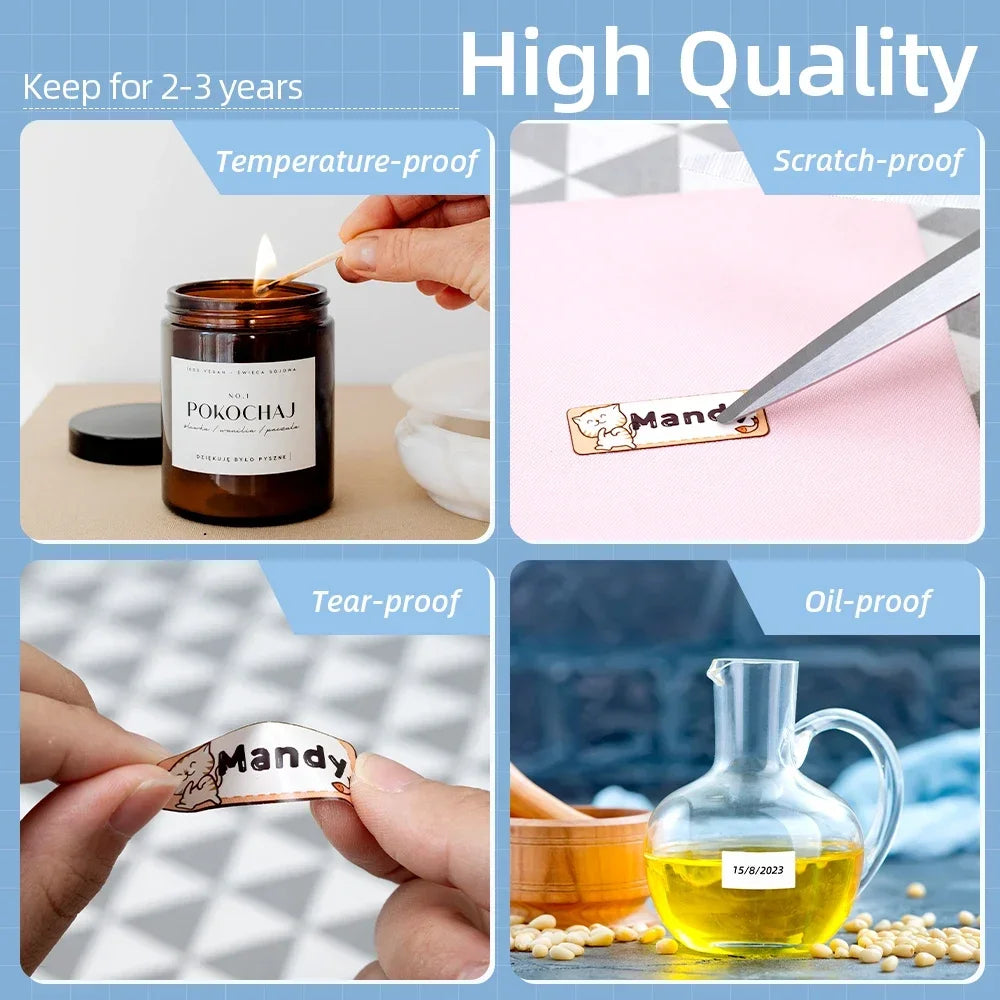 Waterproof Thermal Labels 40x30mm for Phomemo M110 M200 Printers Thermal Label Roll Richie's