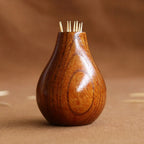Eggplant Wooden Toothpick Holder Dispenser – Dust-Proof Lid Toothpick Dispenser Richie's