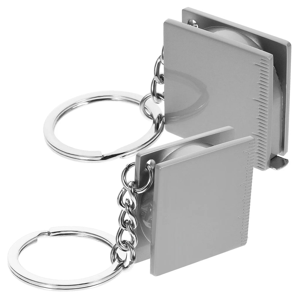 2Pcs Mini Keychain Tape Measure 1M Retractable Slide Lock Tool Keychain Tape Measure Richie's