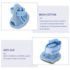 Breathable Mesh Dog Sandals 4-Pack – Anti-Slip Summer Pet Shoes Dog Sandals Richie's