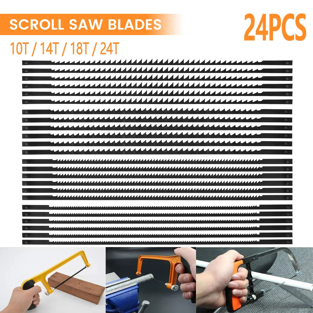 15/24 PCS Scroll Saw Blades Kit – Wood Plastic Foam DIY Scroll Saw Blades Richie's