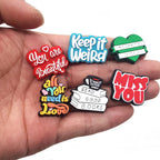 40Pcs Colorful Quote PVC Shoe Charms for Crocs DIY Decor Shoe Charms Richie's