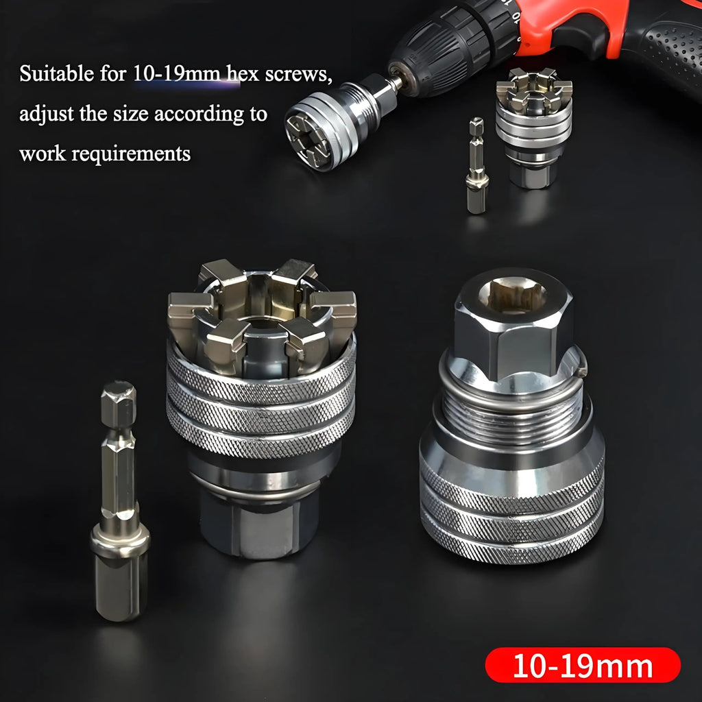 Adjustable Universal Socket Wrench 10mm–19mm | Multi-Fit Tool Socket Wrench Tool Richie's