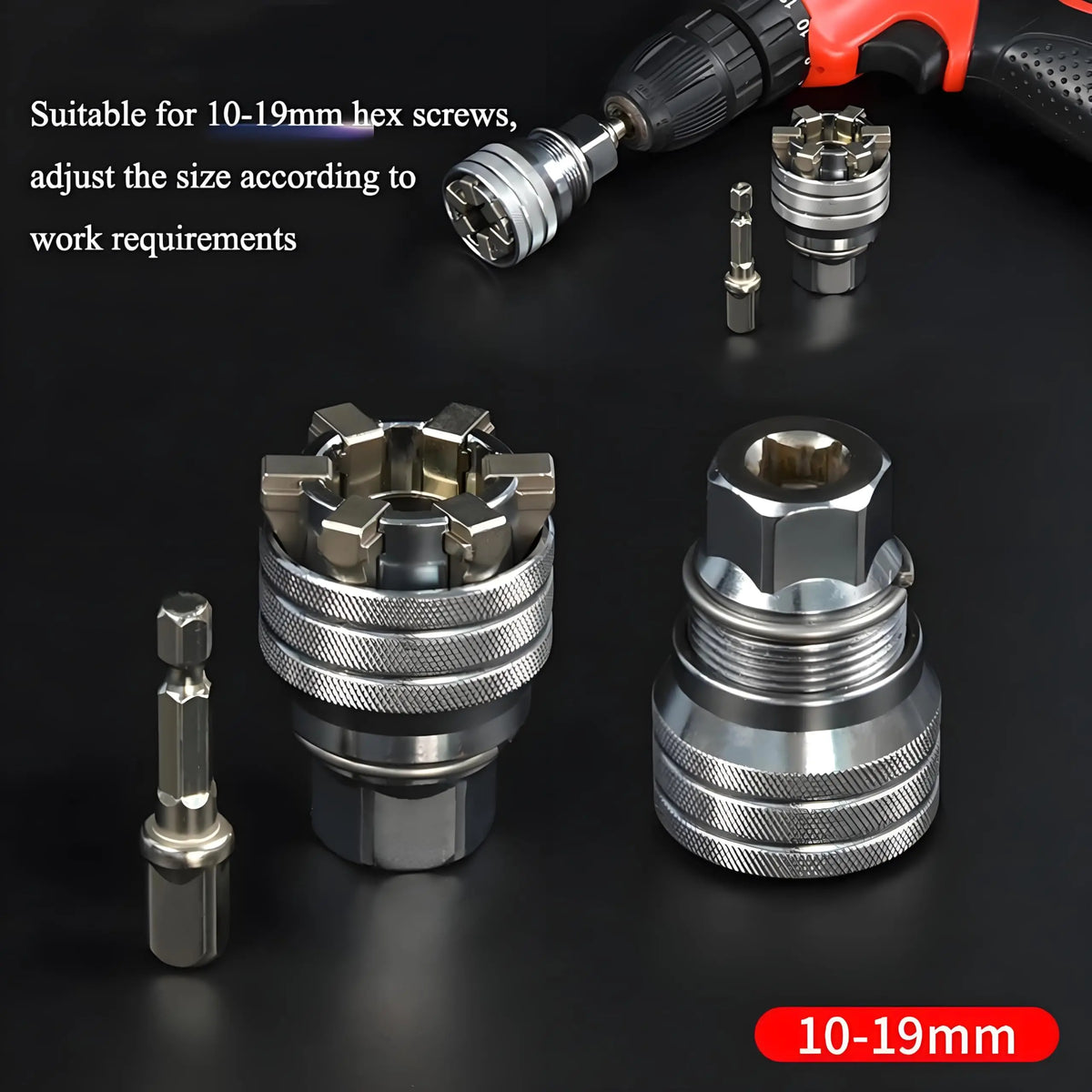 Adjustable Universal Socket Wrench 10mm–19mm | Multi-Fit Tool Socket Wrench Tool Richie's