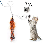 Retractable Cat Feather Wand Teaser Toy for Kittens Cat Feather Wand Richie's