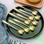 10-Piece Heart-Shaped Stainless Steel Coffee Spoon Set Coffee Spoon Set Richie's