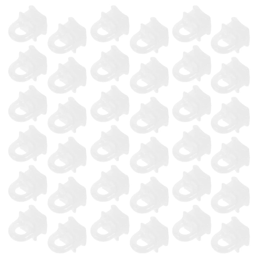 200Pcs White Plastic Curtain Track Hooks & Rail Gliders Curtain Track Gliders Richie's
