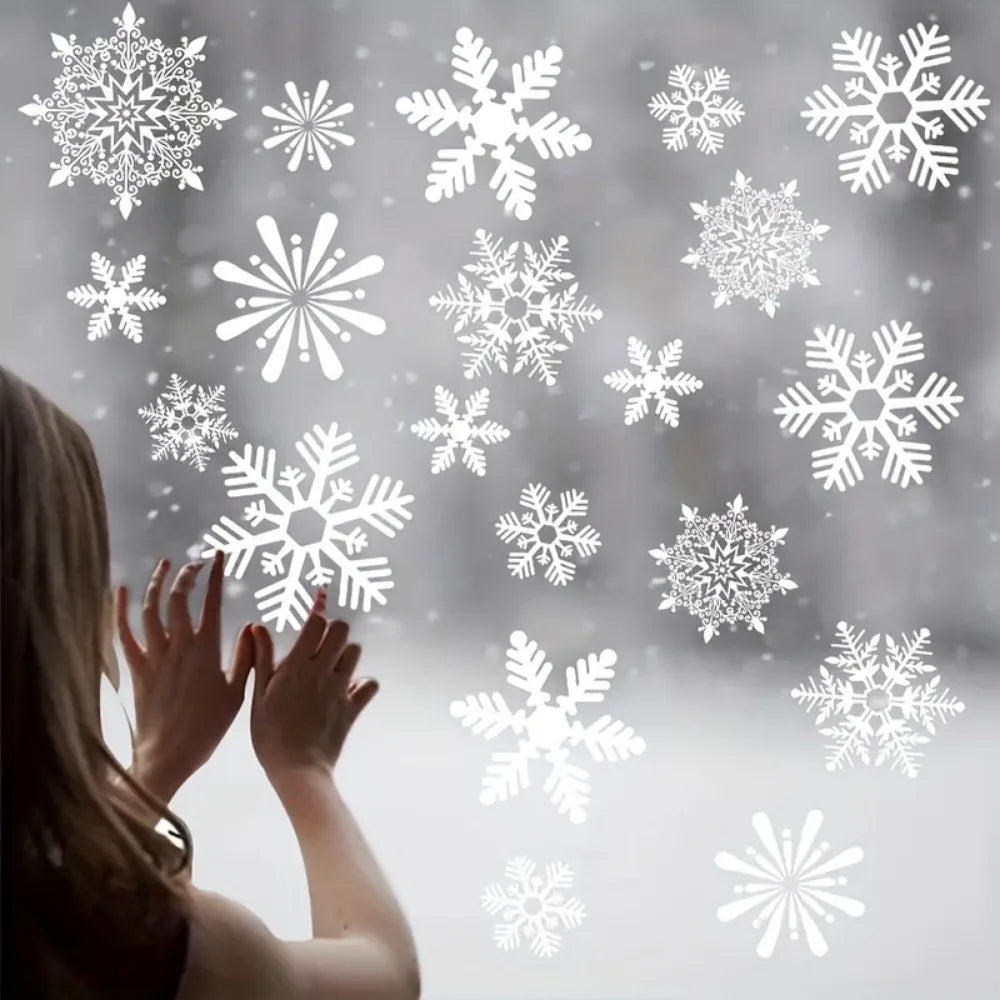 Snowflake Window Clings – Electrostatic Christmas Decals Window Clings Decor Richie's