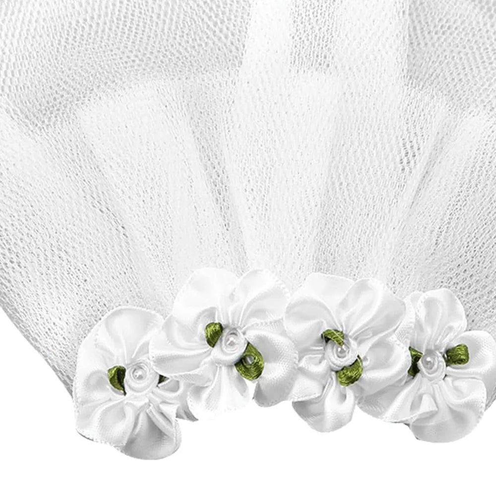 White Tulle Dog Bridal Veil – Lace Floral Pet Headdress Pet Bridal Veil Richie's