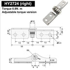 304 Stainless Steel Adjustable Damping Positioning Hinge Damping Hinge Richie's A4