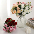 10-Head Artificial Rose Bouquet – 6 Colors for Home Decor Artificial Flower Bouquet Richie's