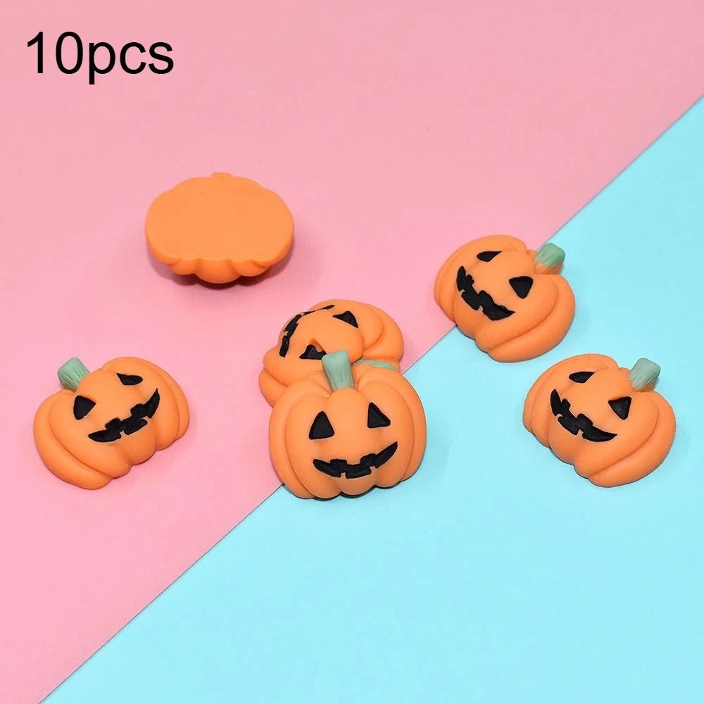 Halloween Mini Resin Pumpkin Charms – Flatback DIY Craft Decor Resin Craft Charms Richie's 10pcs