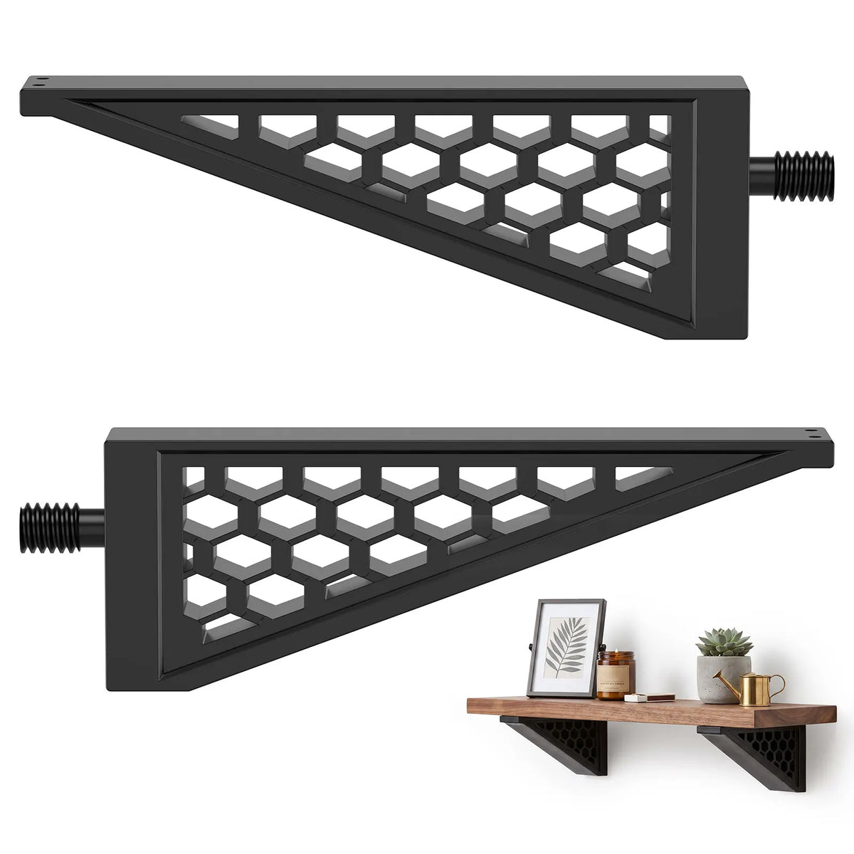 2Pcs ABS Triangular Shelf Brackets – Shed & Garage Organizer Shelf Bracket Set Richie's