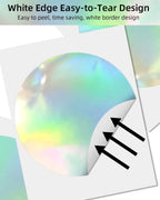 Phomemo 1000pcs Round Thermal Shipping Labels Rainbow Stickers Thermal Shipping Labels Richie's