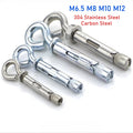 M6.5–M12 Eye Expansion Hook Ring Screws – Stainless Steel Eye Expansion Hook Richie's 304 Stainelss Steel M6.5x40mm(1pcs)