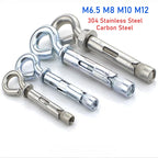 M6.5–M12 Eye Expansion Hook Ring Screws – Stainless Steel Eye Expansion Hook Richie's 304 Stainelss Steel M6.5x40mm(1pcs)