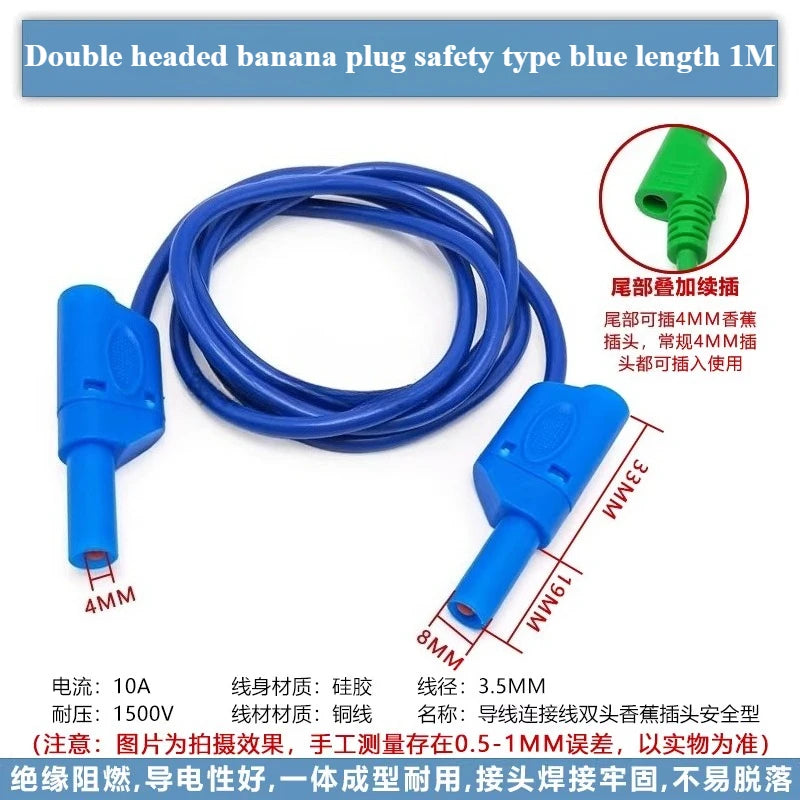 Banana Plug to Crocodile Clip Test Wire Set – Red & Black Test Lead Set Richie's C to C Blue 1PCS