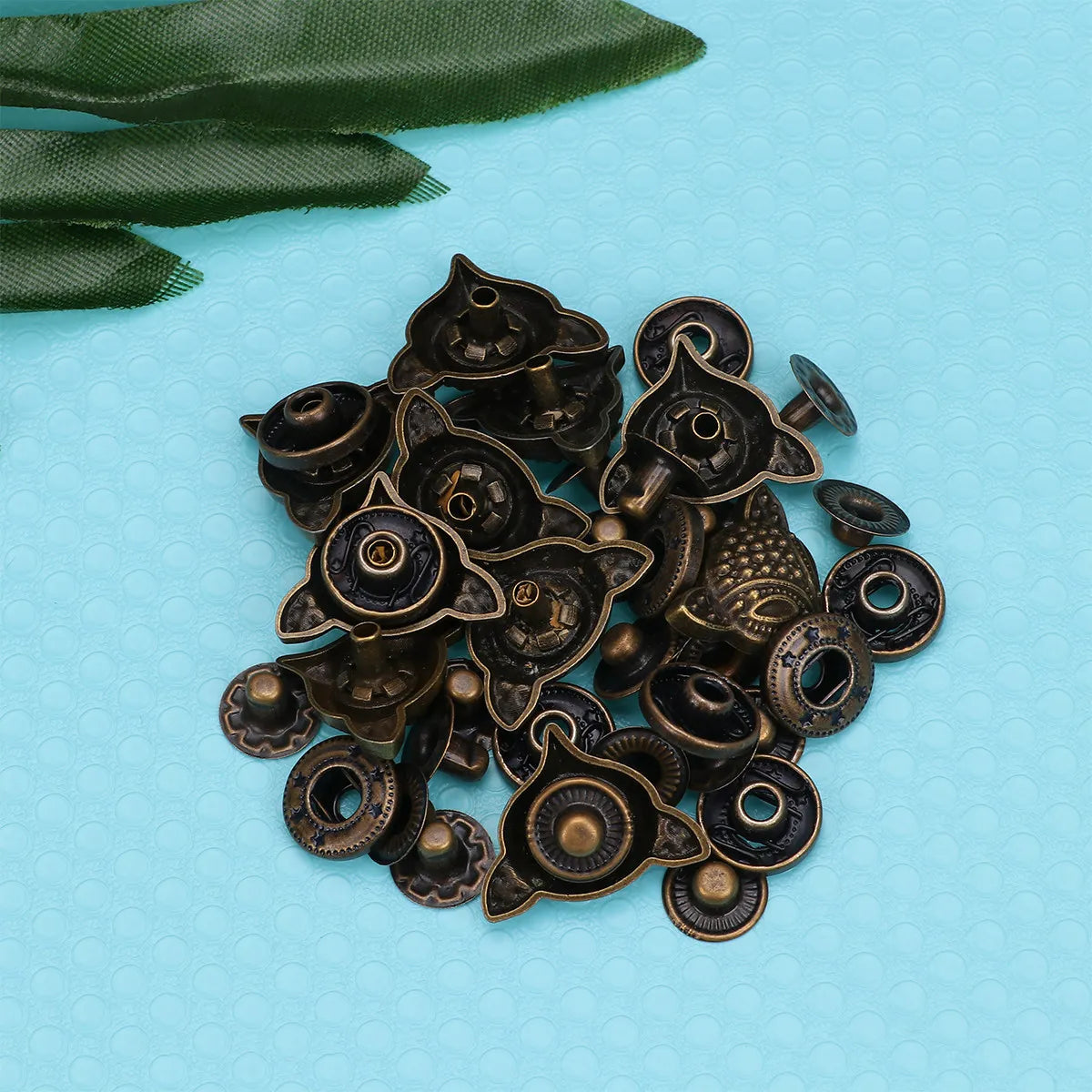 10-Set Zinc Alloy Fox Snap Buckles for Bag Making & Sewing Snap Buckle Set Richie's other