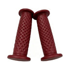 Vintage 22mm Motorcycle Handlebar Grips – Retro Rubber Pair Motorcycle Handlebar Grips Richie's Red