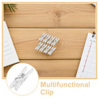 100Pcs Mini Transparent Spring Clips – Photos, Bags & Clothesline Mini Spring Clips Richie's