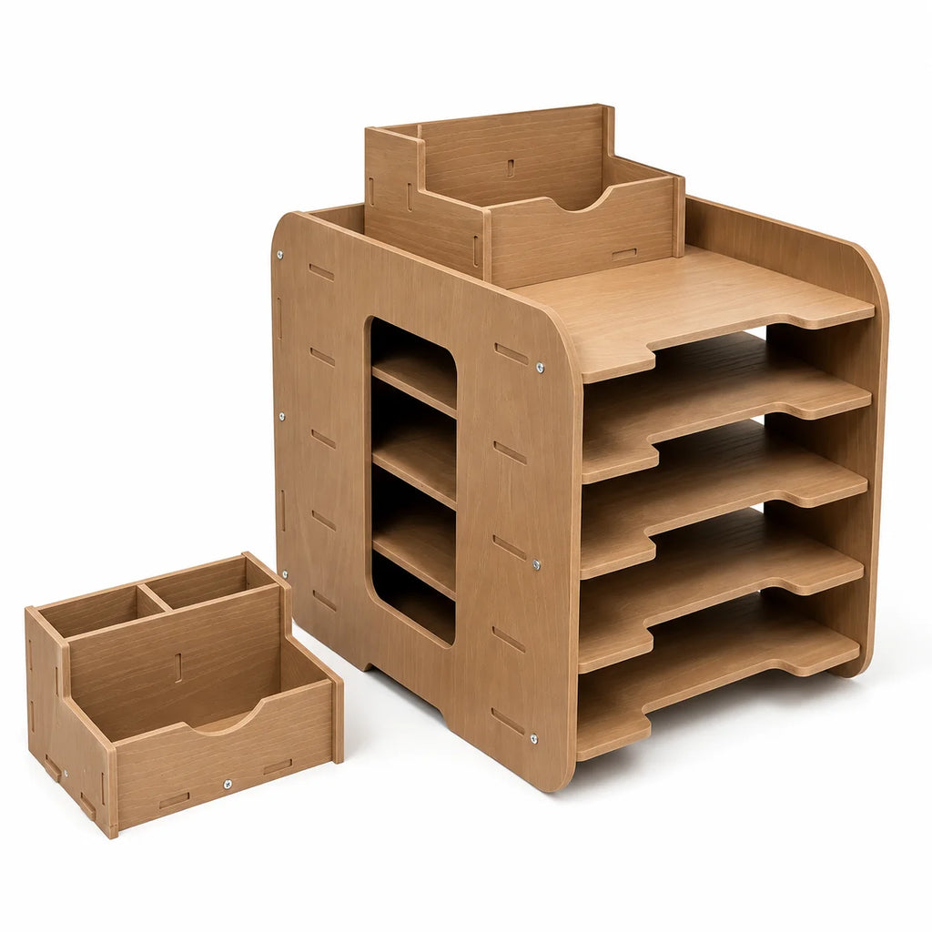 Multi-Layer Desk File Organizer with Pen Holder | Richie's Desk File Organizer Richie's