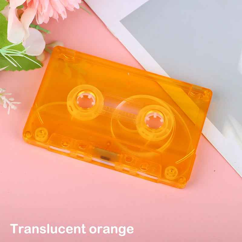 Blank Plastic Cassette Tape Shell – Empty Audio Recording Case Cassette Tape Shell Richie's Translucent orange