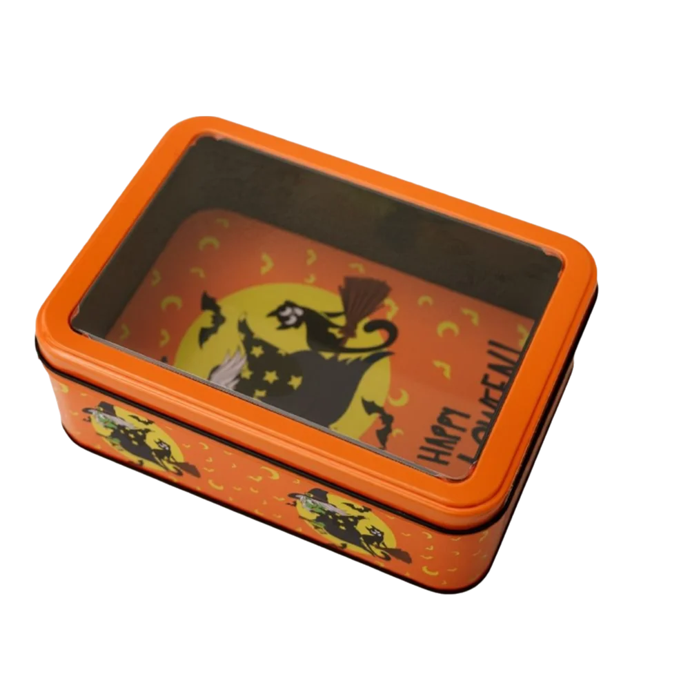 Halloween Pumpkin Tinplate Candy Storage Box – 3 Sizes Halloween Candy Tin Richie's Style-3 5x5x5cm