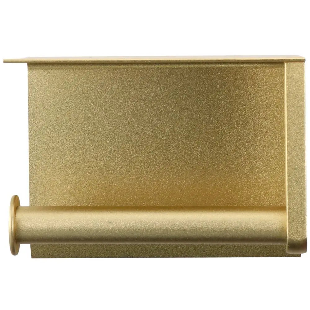 Brushed Gold Toilet Paper Holder with Phone Shelf | 304 Steel Toilet Paper Holder Richie's