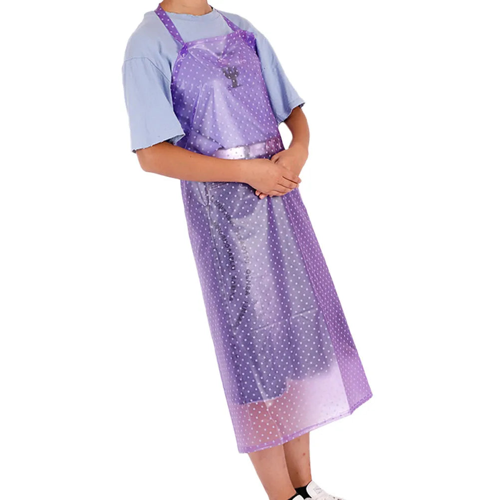 Transparent Waterproof PVC Kitchen Apron – Oilproof Pinafore Kitchen Apron Richie's Purple