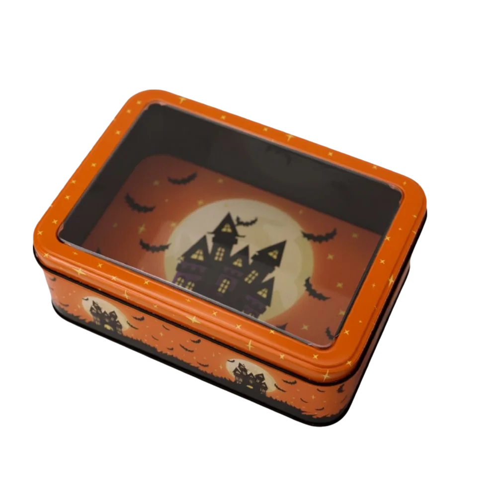 Halloween Pumpkin Tinplate Candy Storage Box – 3 Sizes Halloween Candy Tin Richie's Style-6 5x5x5cm