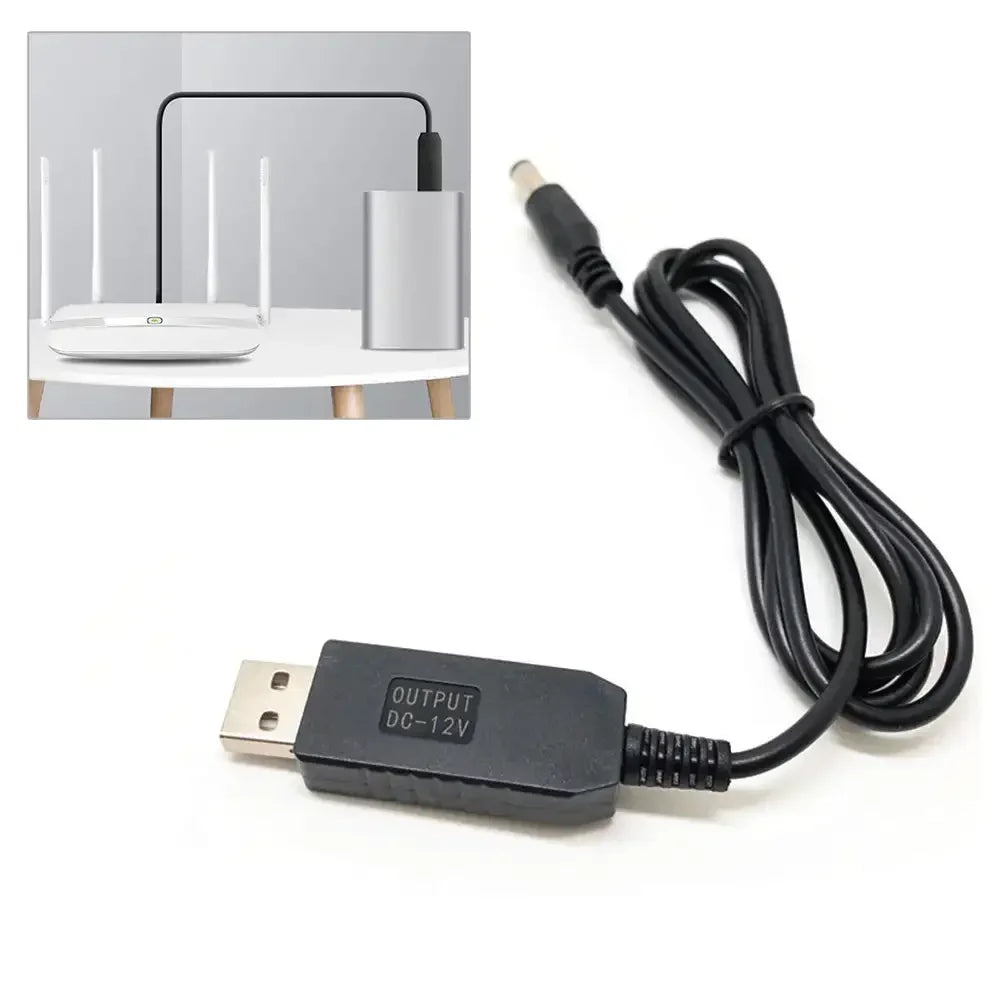 USB 5V to 12V Step-Up Boost Cable – 2.1x5.5mm DC Adapter USB Power Boost Cable Richie's