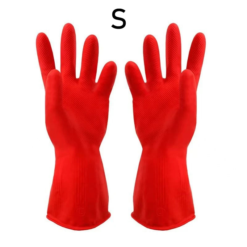 Thick Latex Dishwashing Gloves Extended Cuff | Kitchen Cleaning Household Cleaning Gloves Richie's 30cm 1 pair