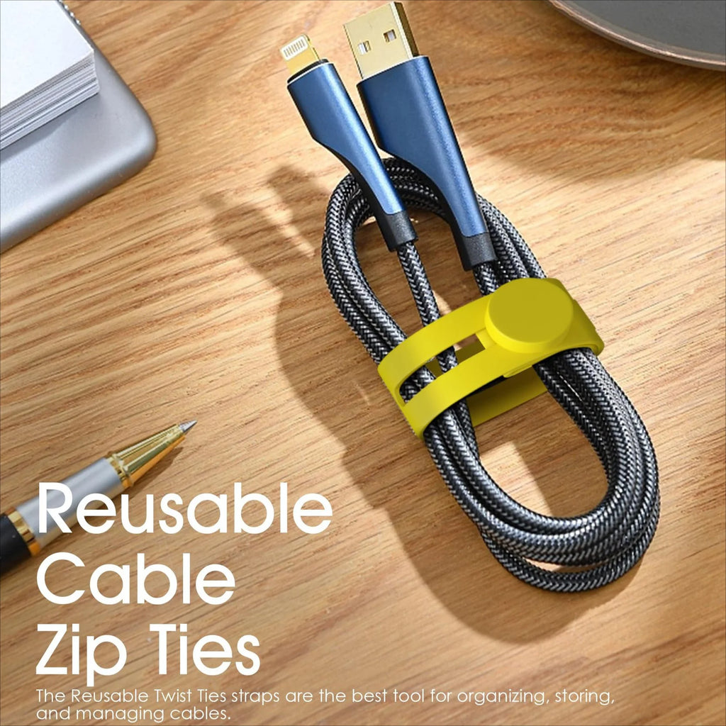Portable Silicone Cable Organizer Straps – 5/10 Pack Cable Organizer Straps Richie's