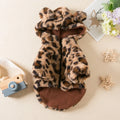 Leopard Print Fleece Dog Coat – Warm Padded Pet Jacket Dog Coat Richie's Coffee XL